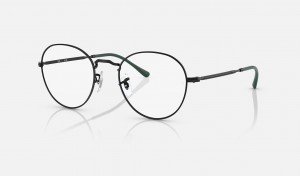 Ray Ban Round Metal Optics Ii Men's Eyeglasses Black | 27915-CXVY