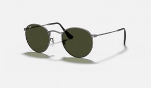 Ray Ban Round Metal Women's Sunglasses Green | 90721-TRIL