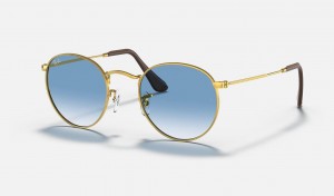 Ray Ban Round Metal @collection Men's Sunglasses Blue | 87029-OQHL