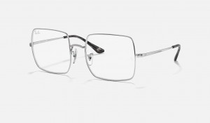 Ray Ban Square 1971 Optics Women's Eyeglasses Silver | 36917-OWVK