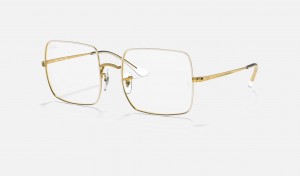 Ray Ban Square 1971 Optics Women's Eyeglasses White | 63107-UPQO