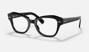 Ray Ban State Street Optics Men's Eyeglasses Black | 07542-CFMD