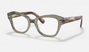 Ray Ban State Street Optics Men's Eyeglasses Green | 39210-XAMD