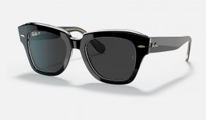 Ray Ban State Street @collection Men's Sunglasses Black | 94186-AMIJ