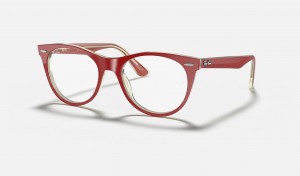 Ray Ban Wayfarer Ii Optics Men's Eyeglasses Red | 97260-IEGP