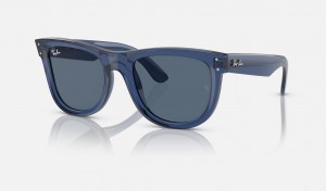 Ray Ban Wayfarer Reverse Men's Sunglasses Blue | 92876-JFPU