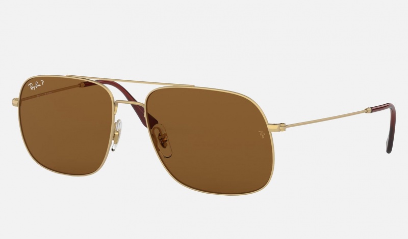 Ray Ban Andrea Men's Sunglasses Brown | 50328-QCTD