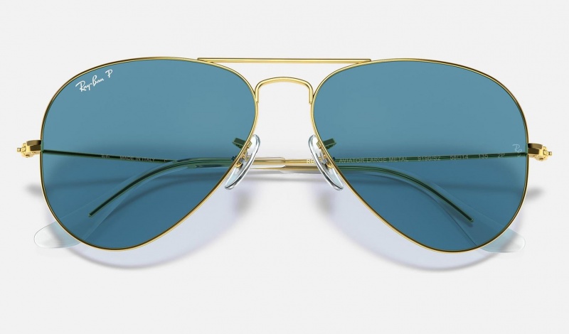 Ray Ban Aviator Classic Women's Sunglasses Blue | 23594-PCIU