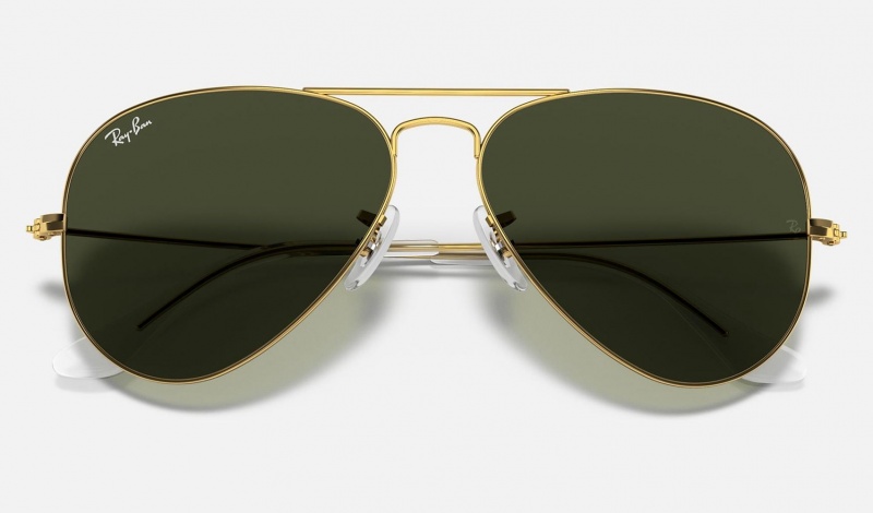 Ray Ban Aviator Classic Women's Sunglasses Green | 95374-IRAG