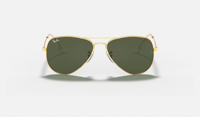 Ray Ban Aviator Extra Small Women's Sunglasses Green | 10759-ZDEH