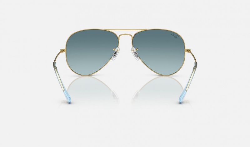 Ray Ban Aviator Gradient Men's Sunglasses Blue | 06423-XEWA