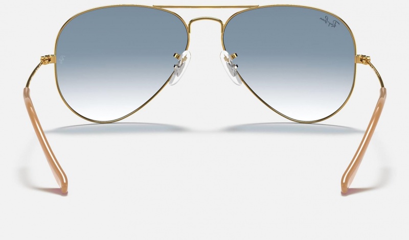 Ray Ban Aviator Gradient Men's Sunglasses Blue | 01689-NSDZ