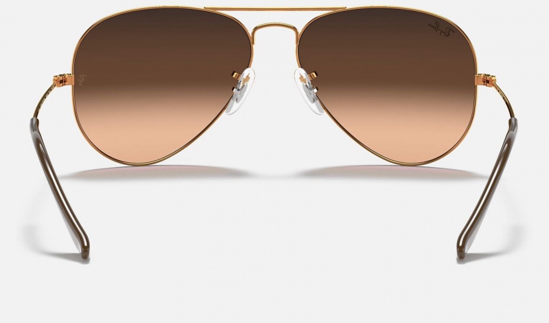 Ray Ban Aviator Gradient Men's Sunglasses Brown | 48396-UGFN