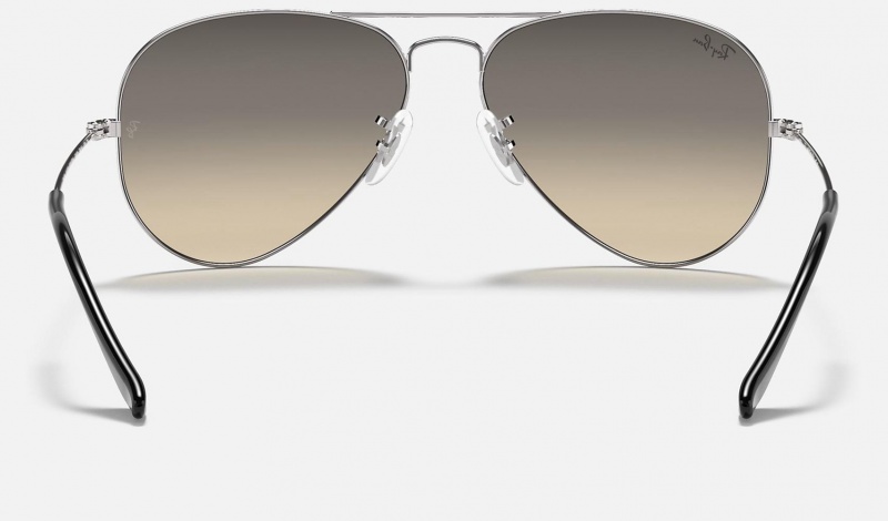 Ray Ban Aviator Gradient Men's Sunglasses Grey | 94512-WCGU