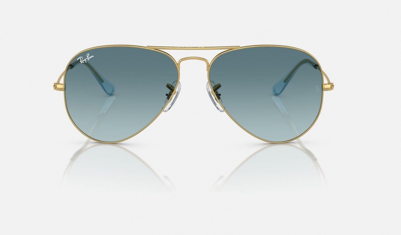 Ray Ban Aviator Gradient Women's Sunglasses Blue | 02539-KMFR