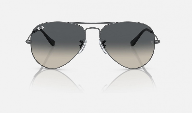 Ray Ban Aviator Gradient Women's Sunglasses Grey | 53069-PMWG