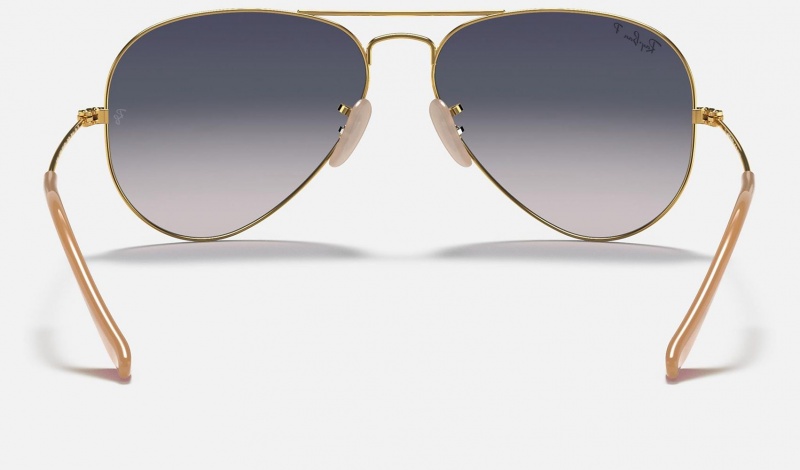 Ray Ban Aviator Gradient Women's Sunglasses Blue | 01439-YAOD