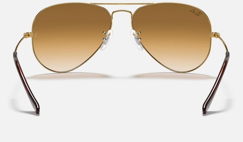 Ray Ban Aviator Gradient Women's Sunglasses Brown | 93174-FXVL