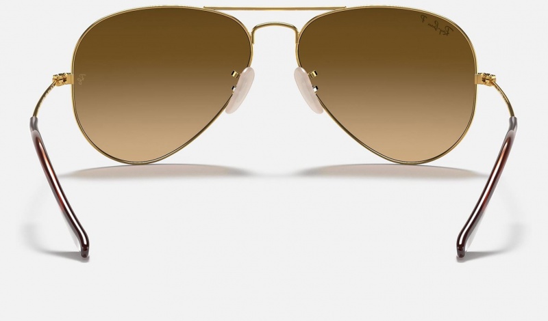 Ray Ban Aviator Gradient Women's Sunglasses Brown | 74028-CFZR