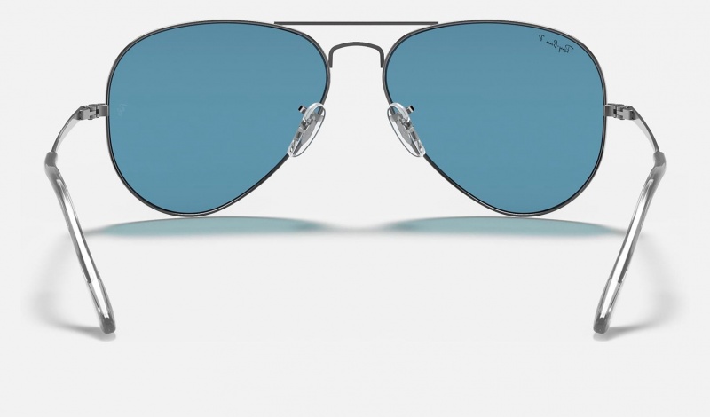 Ray Ban Aviator Metal Ii Men's Sunglasses Blue | 57420-XPSZ