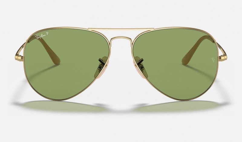 Ray Ban Aviator Metal Ii Men's Sunglasses Green | 84360-WOME