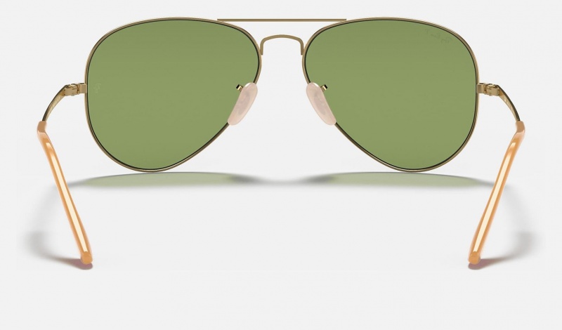 Ray Ban Aviator Metal Ii Men's Sunglasses Green | 84360-WOME