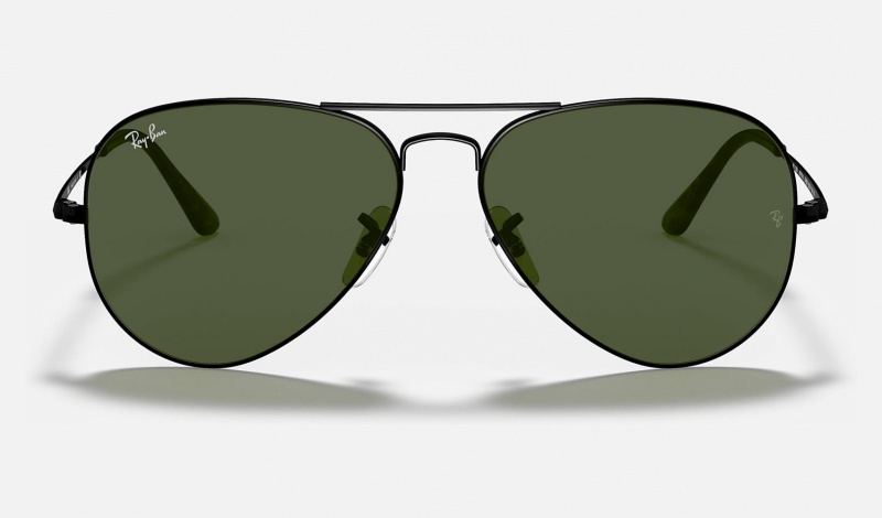 Ray Ban Aviator Metal Ii Men's Sunglasses Green | 02836-XGTJ