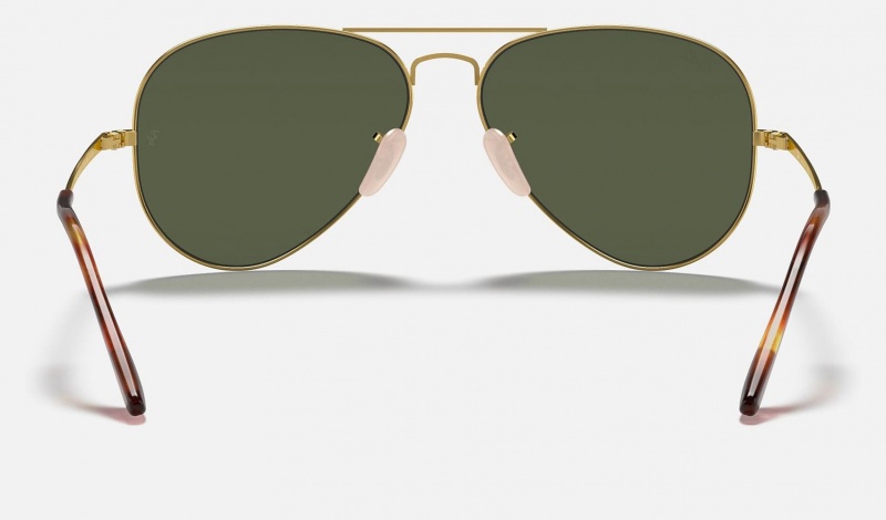 Ray Ban Aviator Metal Ii Men's Sunglasses Green | 94176-LTEH