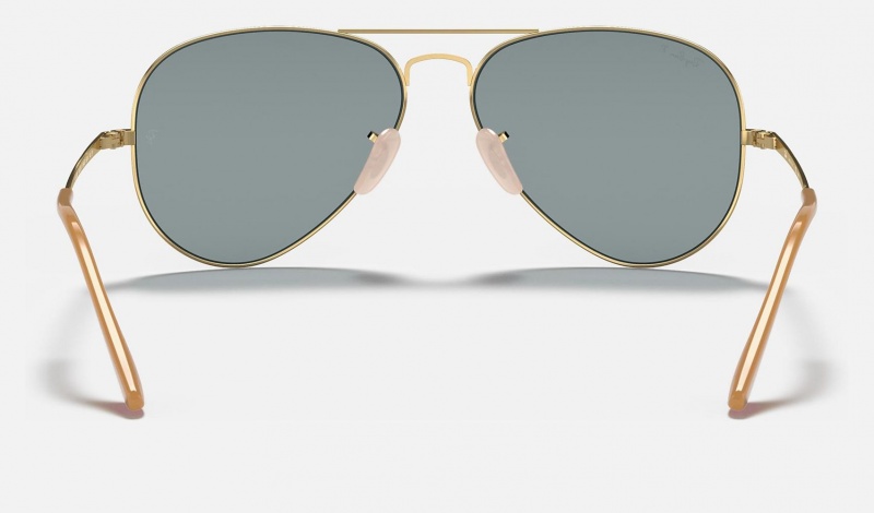 Ray Ban Aviator Metal Ii Women's Sunglasses Blue | 94158-NJKB