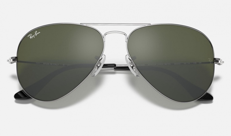 Ray Ban Aviator Mirror Women's Sunglasses Silver | 51347-FXBR