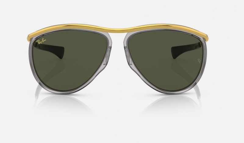 Ray Ban Aviator Olympian Women's Sunglasses Green | 09814-FBTP