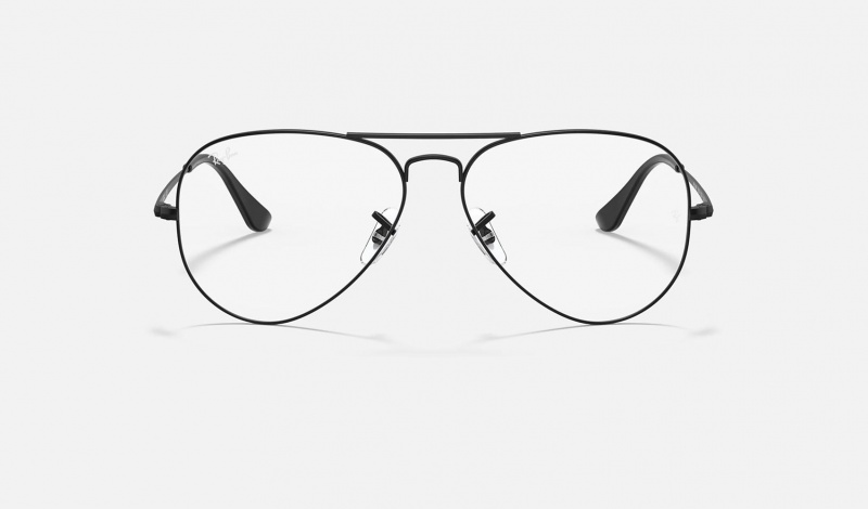 Ray Ban Aviator Optics Men's Eyeglasses Black | 07294-QBYE