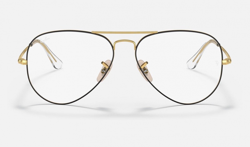 Ray Ban Aviator Optics Men's Eyeglasses Gold | 80759-ZMKT