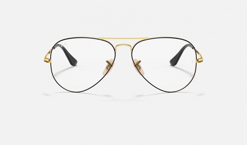 Ray Ban Aviator Optics Men's Eyeglasses Gold | 85219-RYBM