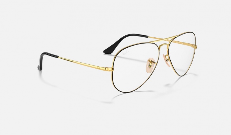 Ray Ban Aviator Optics Men's Eyeglasses Gold | 85219-RYBM