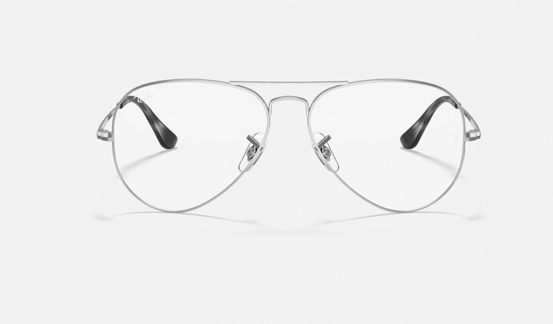 Ray Ban Aviator Optics Men's Eyeglasses Silver | 41967-BSCQ