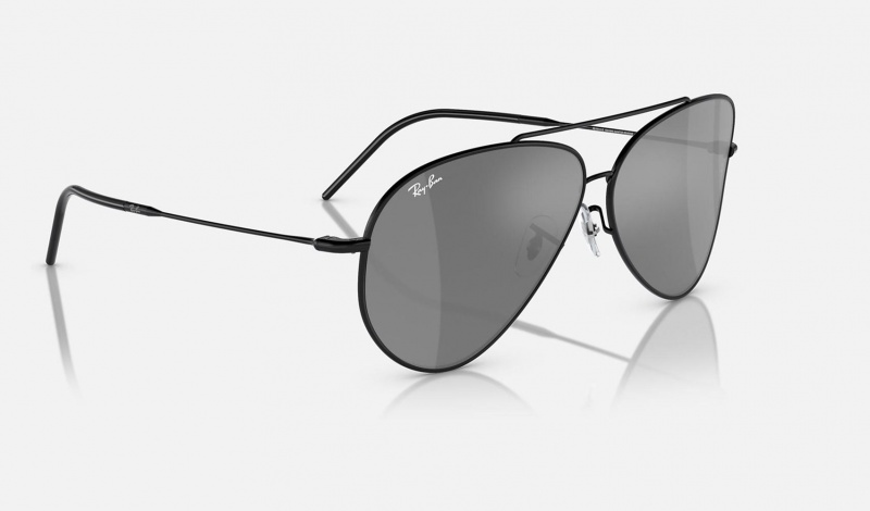 Ray Ban Aviator Reverse Men's Sunglasses Silver | 09417-BTVR