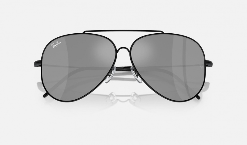 Ray Ban Aviator Reverse Men's Sunglasses Silver | 09417-BTVR