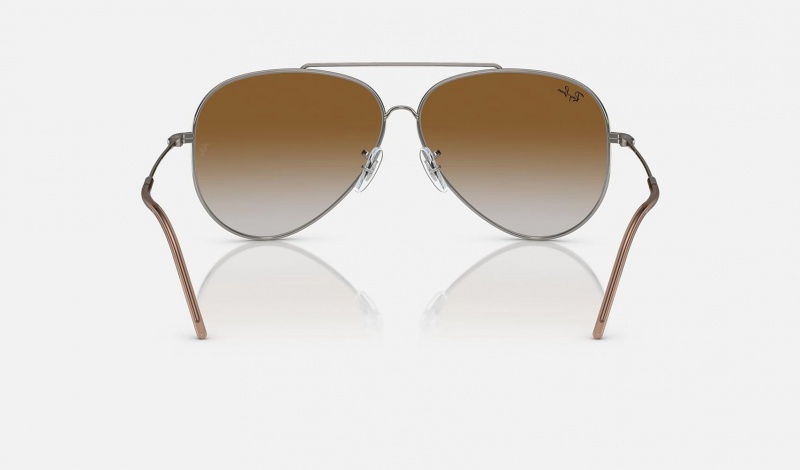 Ray Ban Aviator Reverse Men's Sunglasses Brown | 46758-MWUT