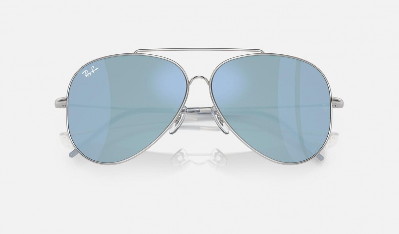 Ray Ban Aviator Reverse Men's Sunglasses Blue | 32854-OUCM