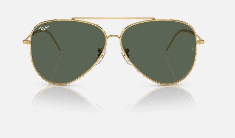 Ray Ban Aviator Reverse Men's Sunglasses Green | 31967-PAXJ