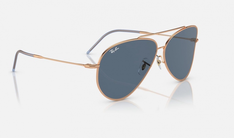 Ray Ban Aviator Reverse Women's Sunglasses Blue | 03482-EKBA