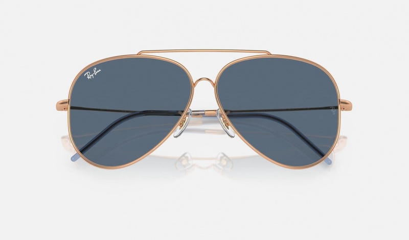 Ray Ban Aviator Reverse Women's Sunglasses Blue | 03482-EKBA