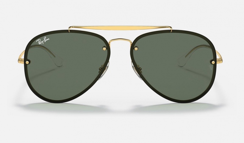 Ray Ban Blaze Aviator Men's Sunglasses Green | 38294-YMFI