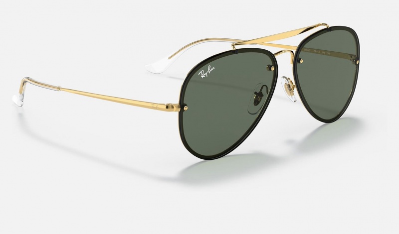 Ray Ban Blaze Aviator Men's Sunglasses Green | 38294-YMFI