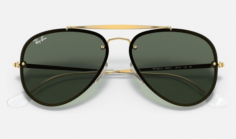 Ray Ban Blaze Aviator Men's Sunglasses Green | 38294-YMFI