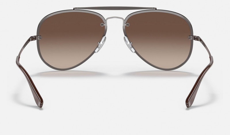 Ray Ban Blaze Aviator Women's Sunglasses Brown | 64138-HKLT