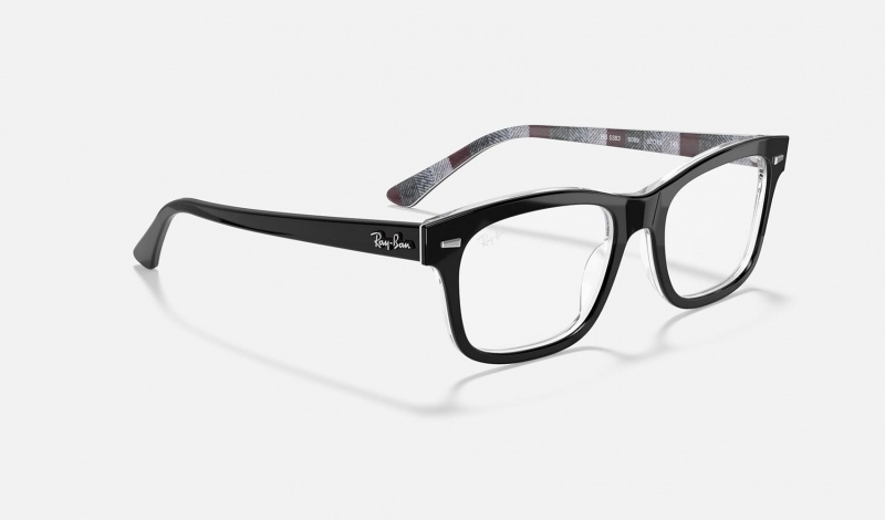 Ray Ban Burbank Optics Men's Eyeglasses Black | 43106-GDWU