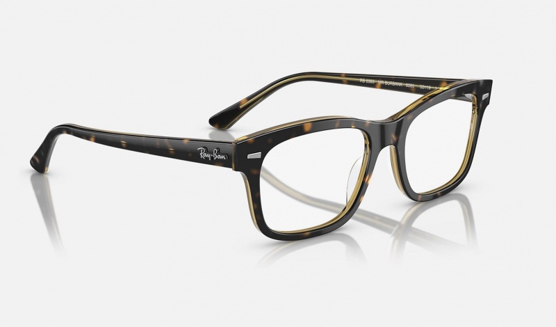 Ray Ban Burbank Optics Men's Eyeglasses Black | 80123-LFCE