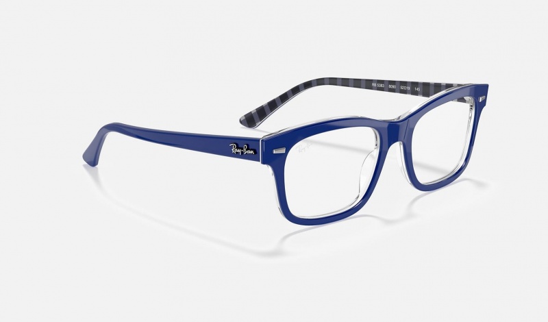 Ray Ban Burbank Optics Men's Eyeglasses Blue | 71648-HZCM